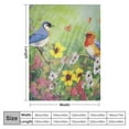 thumbnail image 4 of ONETECH  Rural Flowers Birds Throw Blanket Ultra Soft Warm All Season Rustic Sunflowers Floral Cardinal Decorative Blankets for Bed Chair Car Sofa Couch Bedroom, 4 of 6