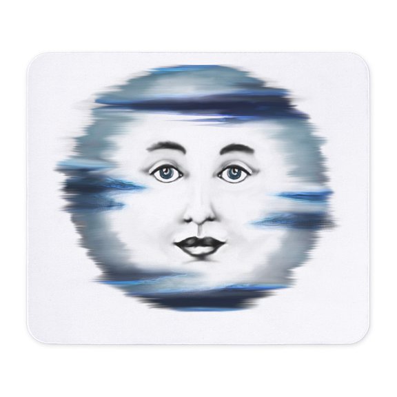 CafePress - Blue Moon Face4 Mousepad - Non-slip Rubber Mousepad, Gaming Mouse Pad