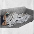 thumbnail image 6 of Kissing Soft Flannel Fleece Blanket, Hand Drawn Marriage Composition of Multitude Repetitive Newlyweds Motifs, Cozy Plush for Indoor and Outdoor Use, 50" x 70", White Charcoal Grey, by Ambesonne, 6 of 6