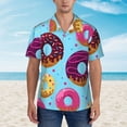 thumbnail image 4 of Bixox Men's Hawaiian Shirts Men's Donuts Print Short-Sleeve Shirt-X-Large, 4 of 8