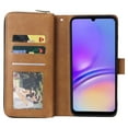 thumbnail image 2 of Allytech Samsung Galaxy A05 Wallet Case with 9 Card Slots & Zipper Pouch for Women Men, Magnetic Closure Kickstand Durable PU Leather Wristlet Strap Folio Flip Luxury Cover - Brown, 2 of 8