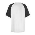 thumbnail image 5 of Fanxing Raglan Sleeve T Shirts for Women Baseball Tee Summer Short Sleeve Tops Crewneck Casual Tshirts Loose Fit Graphic Tees Black,S, 5 of 6