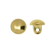 Angle View: Cymbal Bead Substitute for 8/0 Round Beads, Kymo, Round w/ Shank, 4 Pcs, Gold