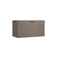 thumbnail image 1 of Suncast Baiwood 80 Gallons Résine Patio Meubles de Jardin Boîte de Rangement, Taupe Foncée, 1 of 1