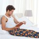 thumbnail image 5 of Balery Gingerbread Delights Pantalones de pijama para hombre, pijama ultraligero, pantalón de descanso-Small, 5 of 6