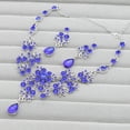 thumbnail image 2 of Prom Wedding Bridal Jewelry Crystal Rhinestone Necklace Earring Sets BU, 2 of 9