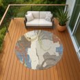 thumbnail image 6 of Addison Rugs Chantille Indoor/Outdoor Transitional Abstract Taupe Machine Washable Round Rug, 8' x 8', 6 of 7