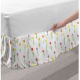 thumbnail image 2 of Watercolor Flower Bed Skirt, Colorful Tulips Pattern Country Style Floral Design Watercolor Effect Art, Elastic Bedskirt Dust Ruffle Wrap Around for Bedding Decor, 4 Sizes, Multicolor, by Ambesonne, 2 of 2