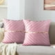 thumbnail image 1 of Fundas de Cojines Rosas de 45 x 45 cm, Funda de Almohada Decorativa de Terciopelo Suave para sofá, decoración del hogar, Funda de Lingote Dorado, Funda a Rayas para Sala de Estar, Dormitorio, Juego de 2 JM, 1 of 5