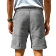 thumbnail image 3 of ctdiral Mens Waffle Knit Shorts Casual Lightweight Breathable Suit Shorts Solid Color Comfy Work Shorts Walking Hiking Short Pants with Pockets, 3 of 5