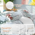 thumbnail image 2 of Christmas Red Truck Duvet Cover Set King Size, Pine Tree Winter Branches Xmas Farmhouse 4 Piece Soft Microfiber Bedding Set with 1 Duvet Cover, 1 Flat Sheet, 2 Pillowcases, 2 of 9