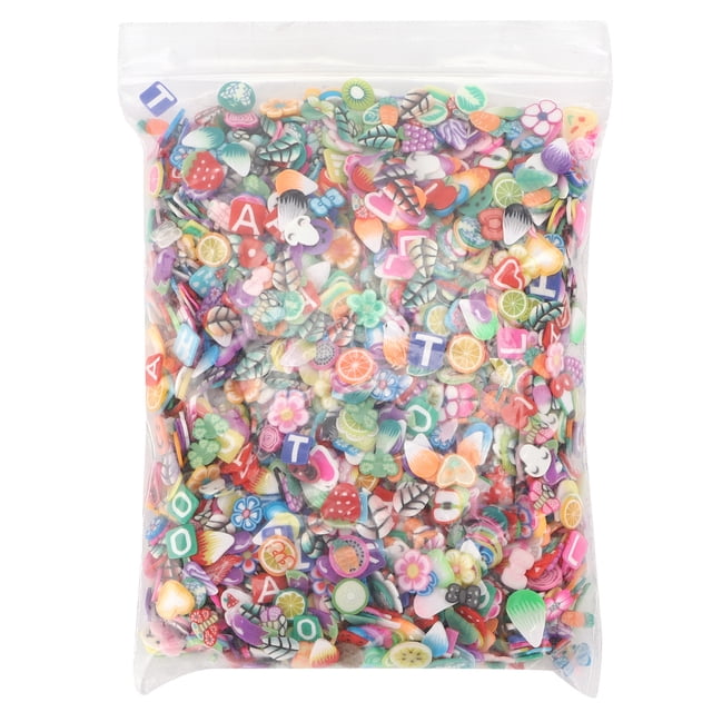 3000 cuentas de arcilla ligeras e impermeables para manualidades, rodajas de fruta de arcilla para decoración hecha a mano.