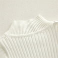 thumbnail image 6 of KAUOD Baby Boys Ribbed Knit Sweater Soft Stretchy Turtleneck Pullover Tops Clothes Toddler Cotton Plain Lined Sweater, 6 of 7
