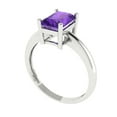 thumbnail image 2 of 1.75 ctw Solitaire Anniversary Ring for Women | Radiant Cut Natural Amethyst | Hyperallergenic Solid 18K White Gold, 2 of 5