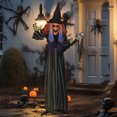 thumbnail image 2 of Outsunny Animated Halloween Decoration, Animatronics Witch, Orange, 2 of 10