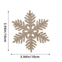 NWOKYZGH 12Pcs Snowflakes Outdoor Christmas Ornaments Glittered Snowflakes Decorations Oversized Christmas Ornaments Snowflake Window Hanging Decorations