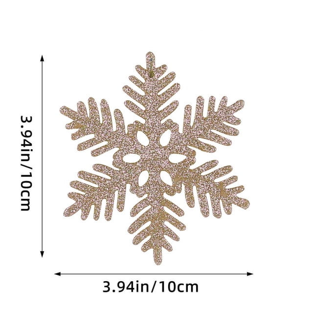 12pcs Christmas Decorations 10CM Snowflake Plastic Snowflake Christmas Tree Decoration Hollow Snowflake Pendant