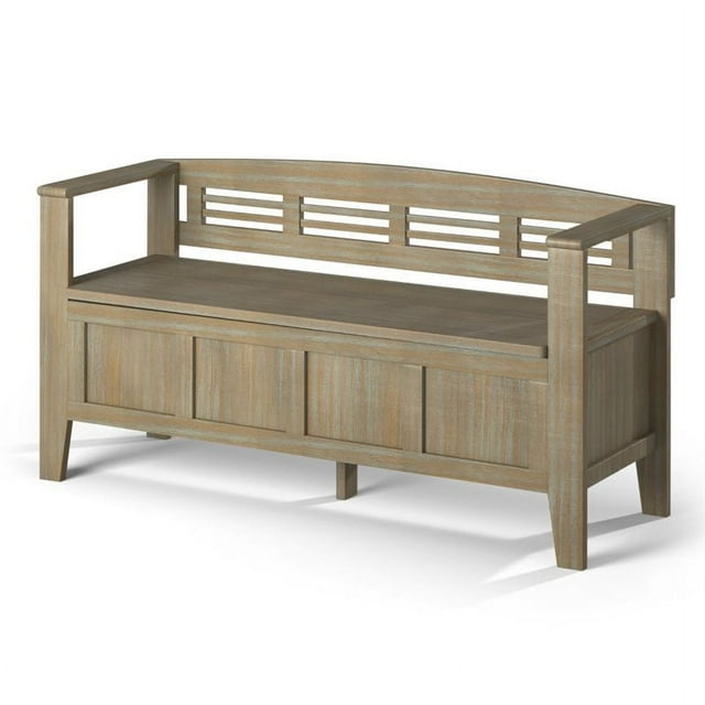 Simpli Home Adams Banc d'Entrée Contemporain en Bois 48 Pouces Gris