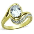 thumbnail image 1 of Alamode TK1703-8 Femmes Bicolore IP Or Bague en Acier Inoxydable avec AAA Grade CZ en Clair - Taille 8, 1 of 1