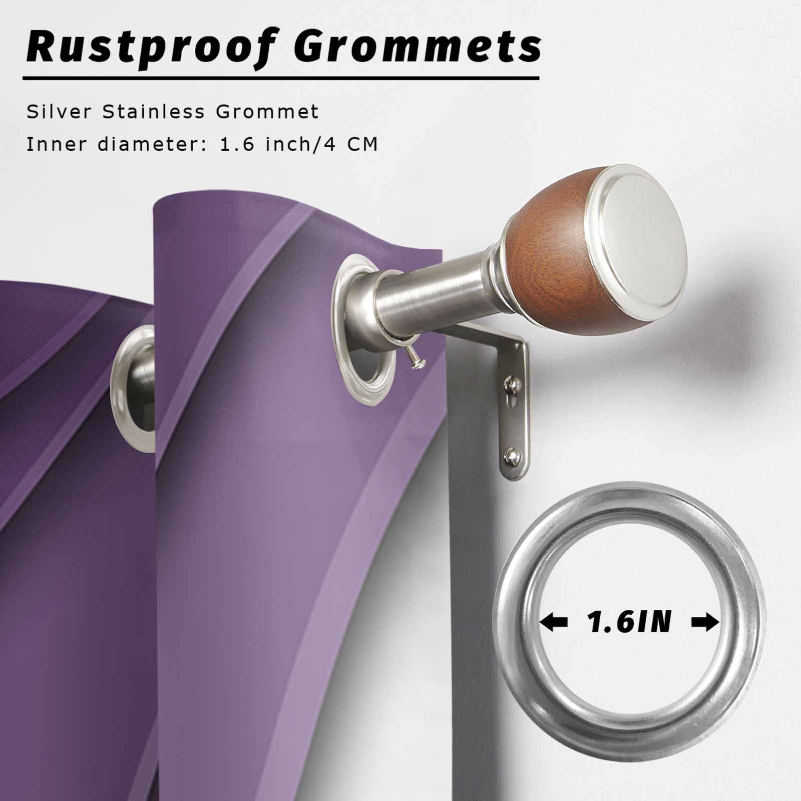 Purple Grey Ombre Outdoor Curtains for Patio Waterproof,Windproof Privacy Curtains with Weighted Bottom,Modern Geometric Abstract Aesthetics Cream Outside Drapes for Picnic Garage 54"x108" 1 Panel