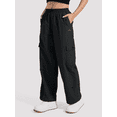 thumbnail image 3 of Pioneer Camp Women's Parachute Cargo Pants, High Waisted Wide Leg Quick Dry Hiking Pants, 3 of 11