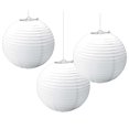 thumbnail image 1 of 9 1/2" Frosty White Round Paper Lanterns, 3/PK,Pack of 2, 1 of 1