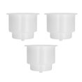 thumbnail image 3 of 3Pcs Recessed Drop in Plastic Cup Drink Can Holder with Drain for Boat Car Marine Rv (White), 3 of 5