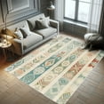 thumbnail image 5 of Ambesonne Southwestern Decorative Rug Carpet, Pastel Ethnic Botany, 2' 5" x 5', Teal Eggshell and Paprika, 5 of 5