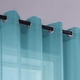 thumbnail image 3 of Cortinas KOUFALL, 132 x 160 cm, color verde azulado, 2 paneles con ojales transparentes, 3 of 8