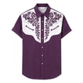 thumbnail image 4 of YANGXINX Mens Short Sleeve Graphic Shirts Western Vintage Print Button Down Tops 2026 Stylish Casual Comfort Classic Fit Shirt, 4 of 4