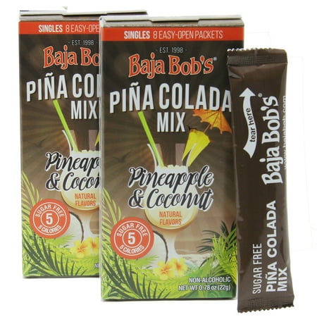 Baja Bob's Sugar Free Pina Colada Cocktail Mix Singles (2-pack