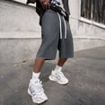 thumbnail image 4 of Resicozy Baggy Sweat Shorts Men 2026 Cotton Y2k Shorts Casual Under Knee Shorts Hem Gym Shorts with Pockets Gray 2XL, 4 of 6