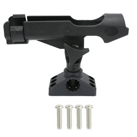 ABS 360 Degrees Rotation Adjustable Fishing Rod Support Bracket Installation Mount for Plastic Boat