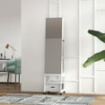 thumbnail image 4 of Lockable 360° Swivel Jewelry Armoire | 66" Freestanding Cabinet with Full-Length Mirror & Secure Rear Storage, 4 of 106
