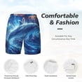 thumbnail image 5 of Lsque Mens Swim Trunks Beautiful Ocean Dolphin Pattern - Bathing Suit Compression Liner - Beach Swim Shorts Swimwear - (S-3XL) - Stretch Quick Dry -X-Large, 5 of 9