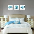 thumbnail image 3 of -Ocean Art Prints Tropical Wall Art Wall Blue Fish Blue Shells Hermit Crabs for Bathroom Kitchen Decoration 16x16Inchx3 pcs, 3 of 6
