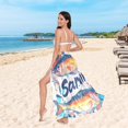 thumbnail image 6 of FORMRS Womens Beach Sarong Semi-Sheer Bikini Wrap Skirt Swimsuit Cover-ups, Yellow Sardines Pattern, 6 of 7