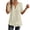 Khaki, variant on WHEANG Flowy Tops for Women Solid V Neck Button Short Sleeve Linen Tops for Women Casual Loose Fit Lightweight Blouse Daily Wear Clothing Trendy Summer Tops for Women White M