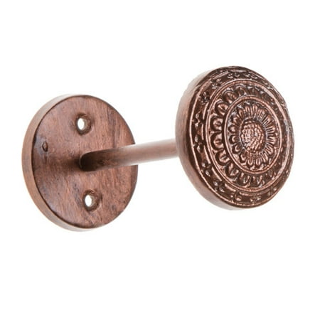 Darice Metal Curtain Tie Backs Antique Copper Embossed Flower