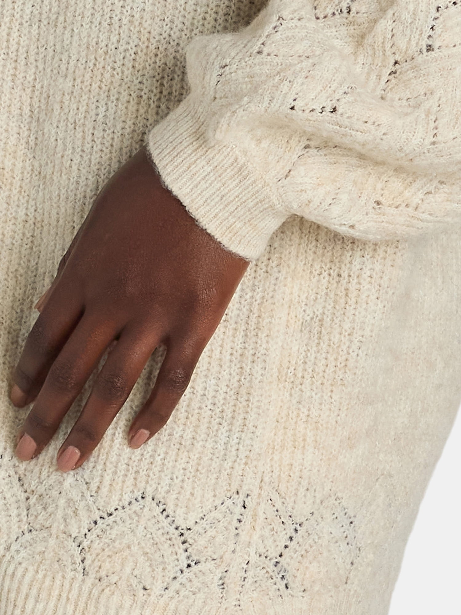 The Pioneer Woman’s Pointelle V-Neck Sweater, Midweight, Women’s, Sizes XS-XXXL