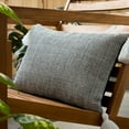 thumbnail image 3 of TOWN & COUNTRY TERRA Alara Ribbed Texture Handcrafted Indoor Outdoor Decorative Pillow, 100% Recycled Materials, UV Fade Resistant, Water Repellent, Black/Ivory, 14"x20", 3 of 9