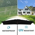 thumbnail image 5 of FUNDAZE 8' x 10' Rectangular Patio Umbrella w/ Crank, 8 Sturdy Ribs, Outdoor Shade for Chair Table Deck Garden Patio Poolside Balcony Backyard, Black, 5 of 6