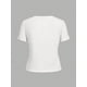 thumbnail image 2 of Chic Paris Eiffel Tower & Floral Print Women's T-Shirt - Casual Comfort Fit, Short Sleeves, Machine Camisetas para mujer, lindas camisetas con estampado gráfico, de manga corta, estilo casual, para ve, 2 of 7