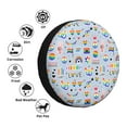 thumbnail image 6 of DouZhe Waterproof Spare Tire Cover, Rainbow Lgbt Pride Doodle Sticker Prints Adjustable Wheel Covers Fit for Jeep Trailer RV SUV Car, 15 inch, 6 of 7