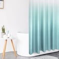 thumbnail image 3 of Textured Fabric Bath Shower Curtain, Polyester Ombre Shower Curtains for Bathroom, Waterproof Shower Curtain Liner with 12 Hooks,Machine Washable，Teal, 3 of 6