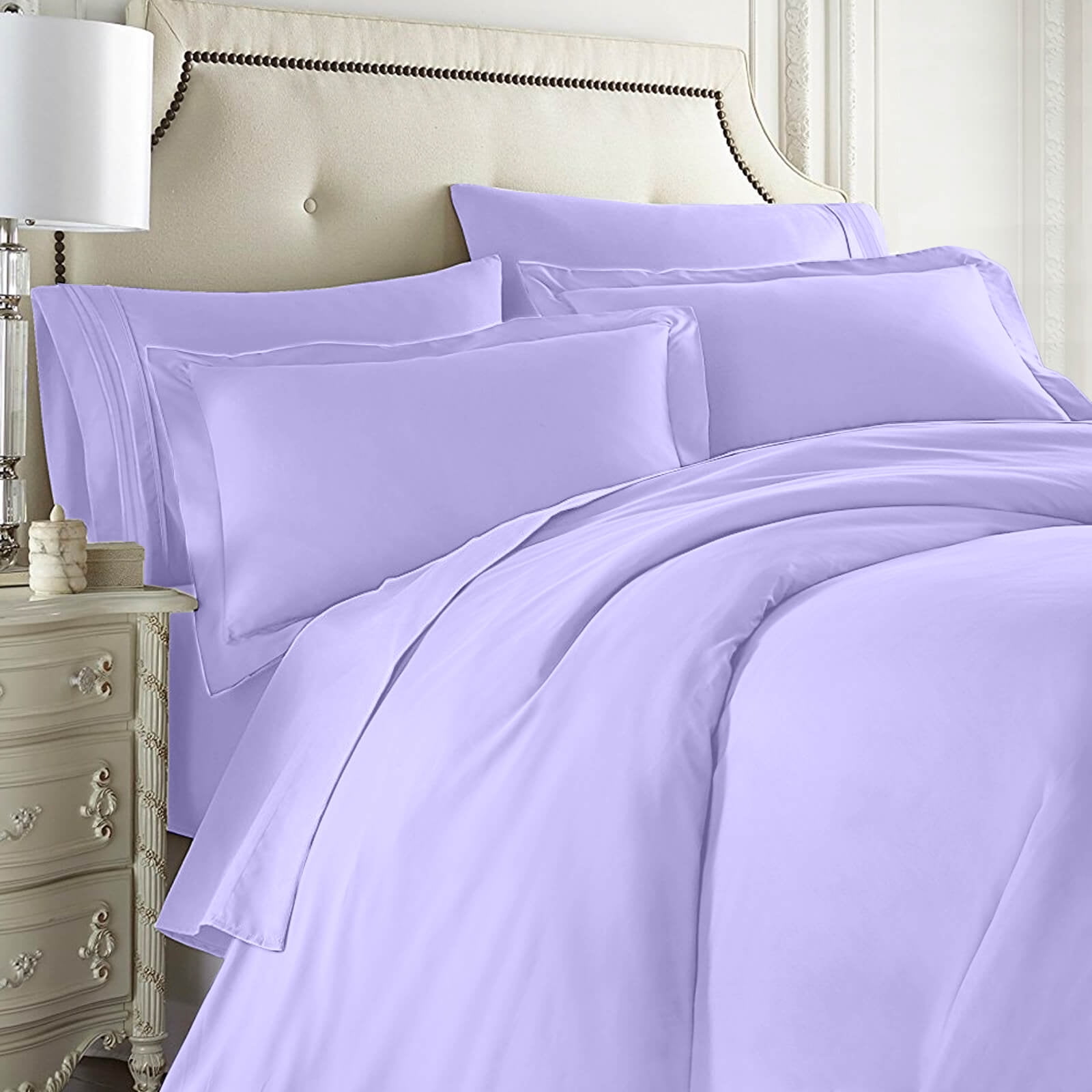 Nestl Bedding 7Piece Queen Duvet Cover and Bed Sheet Set Includes