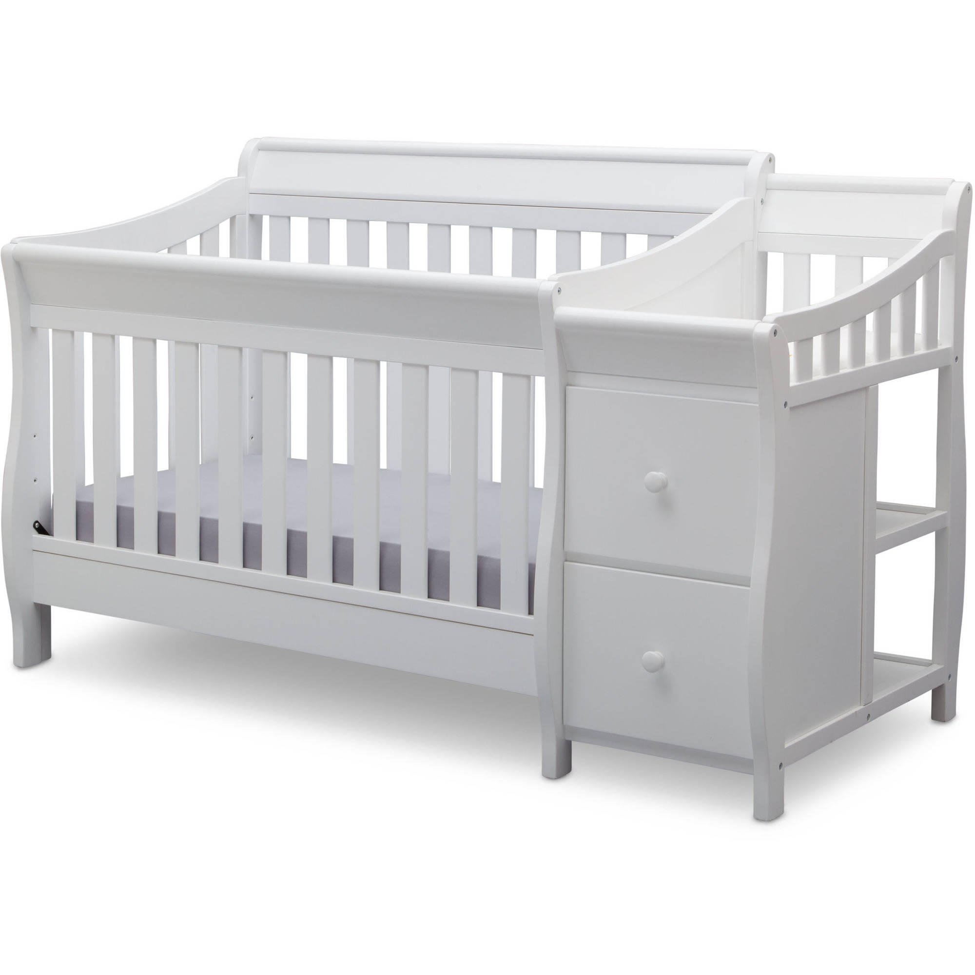 Delta Children Bentley S Convertible Crib N Changer Combo White