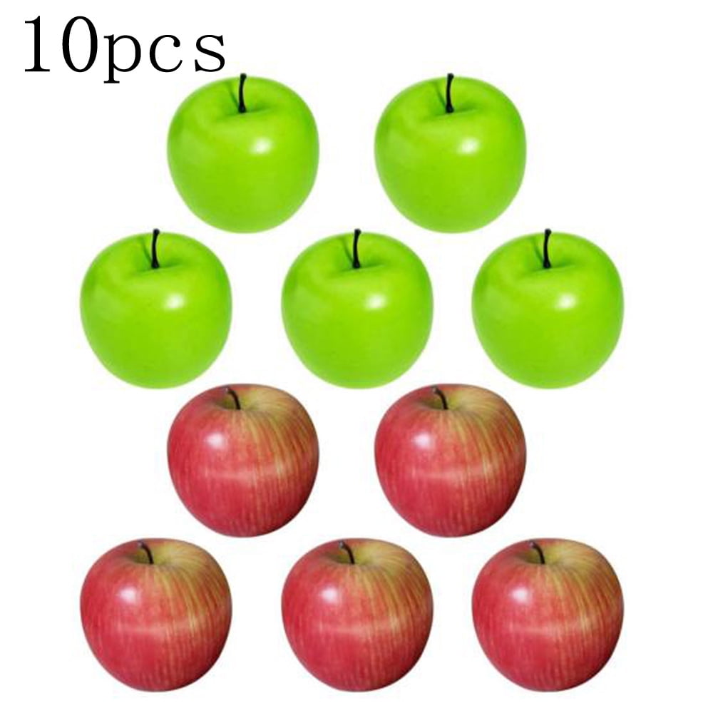 4pcs Artificial Plastic-Apple Fruit Fake Display For Kitchen Home Foods Decor 