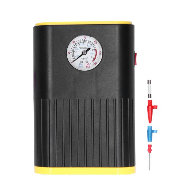 compresor coche, bomba neumáticos portátil, compresor de aire del automóvil Inflador de neumáticos Mini Pocket Pointer Display LED Light 12V 120W,Compresor de aire para coche, bomba de aire para coche Higoodz Accesorio de coche