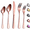 Rose Gold, variant on ReaNea 20 Pieces Silverware Set Stainless Steel Flatware Set, Spoons and Forks Cutlery Set Service for 4